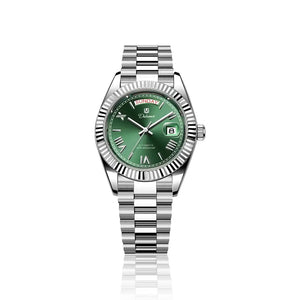 Relógio automático masculino London Green em fundo branco